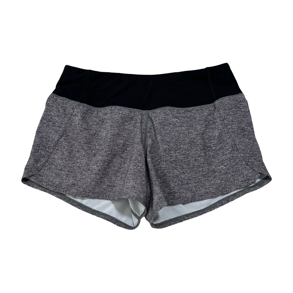 Lululemon Speed Up Low-Rise Shorts Gray Black Size 4 - 30 x 4